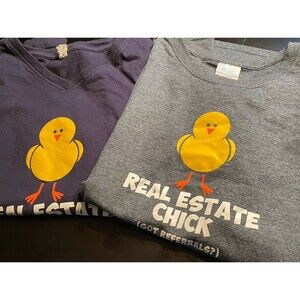 Realtor Chic Referral Shirts medium real estate lot of 2